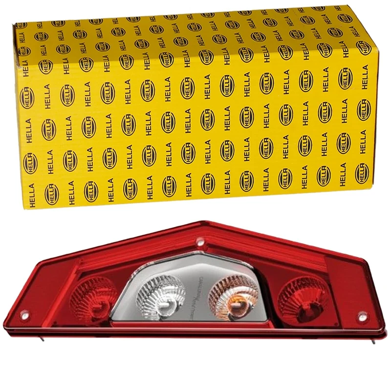 HELLA 2VP 012 570-061 Rearlight - Caraluna X - Bulb - 12V - Fitting/Bolted - Lens Colour: Red/Crystal clear - Plug: AMP - right - Quantity: 1