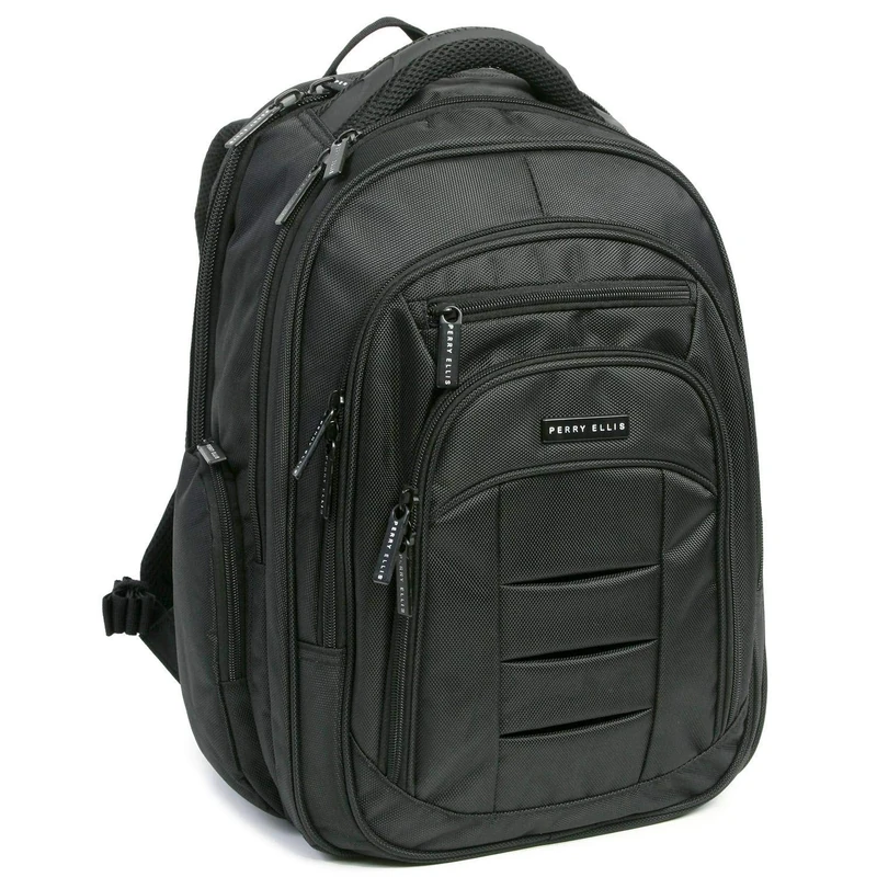 Perry Ellis M150 Business Laptop Backpack, Black, One Size, M150 Business Laptop Backpack - Image 1
