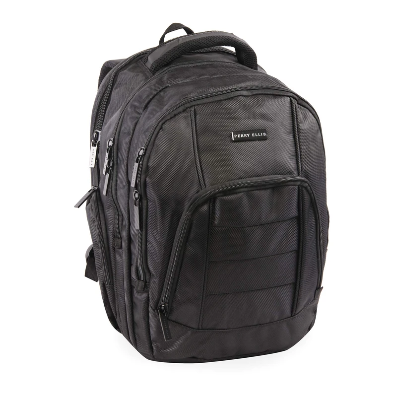 Perry Ellis M200 Business Laptop Backpack, Black
