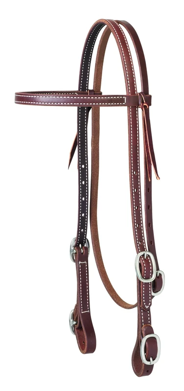 Weaver Leather Working Tack Browband Headstall with Buckle Bit Ends