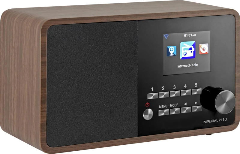 Telestar Imperial i110 Internet Digital Wood - radios (3.5 mm, Internet, TFT, Digital, AC, AAC, MP3, WMA)