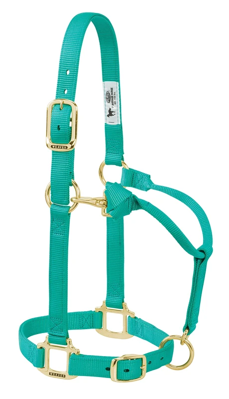 Weaver Leather Original Adjustable Nylon Horse Halter, Small Horse, Emerald Green