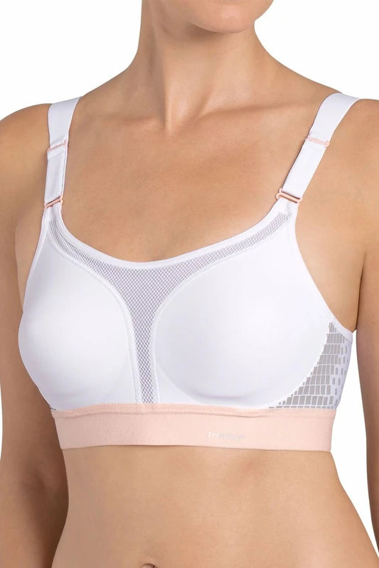Triumph Women's Extreme Lite N Ex Sports Bra Non-Wired, White, 38D
