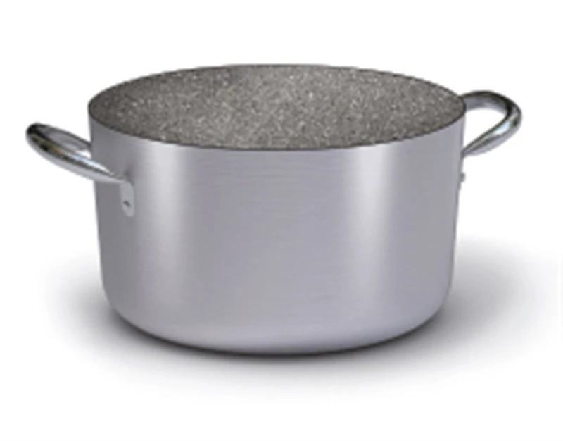 Ballarini Professional Granite 2818 Medium Saucepan with 2 Handles, Aluminium, Grey, 28 cm