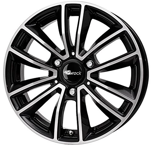 Brock B31 5.5 x 15 ET 22 Bolt Circle 3 x 112 Hub Centering 57.1 580070872, Black Front-Polished - Image 1