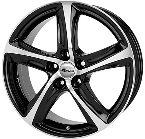 Brock B25 7.5 x 17 ET 35 Bolt Circle 5 x 112 Hub Centering 66.6 580070302, Black Front-Polished