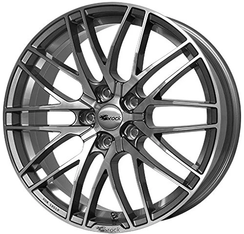 Brock B30 7.5 x 17 ET 35 Bolt Circle 5 x 120 Hub Centering 72.6 580070793, Himalaya-Grey Front-Polished