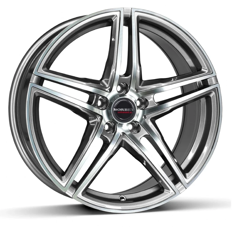 Borbet x RT 8 x 18 ET 30 Bolt Circle 5 x 120 Hub Centering 72.5 x RT 80830120572.5BS, Brilliant Silver