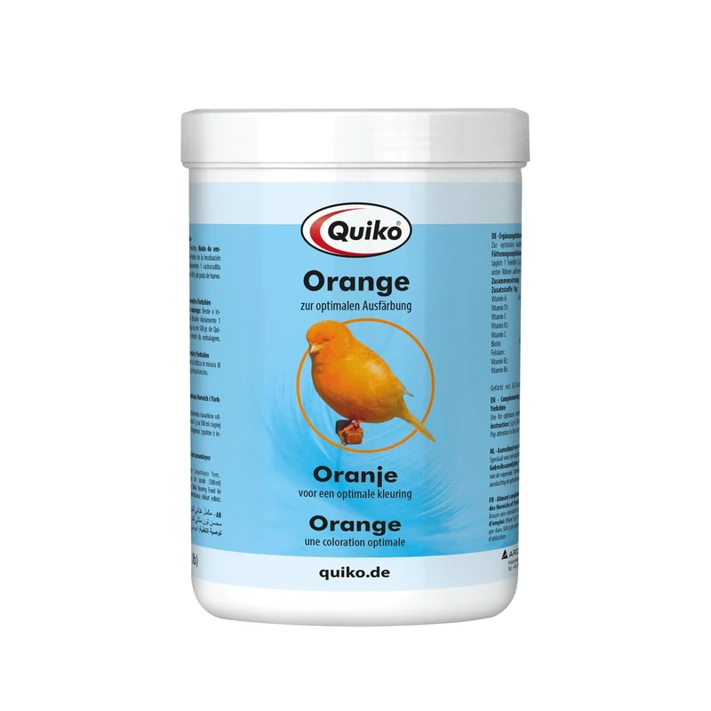 Quiko Orange 500g - Supplementary food for Norwich and Yorkshire canaries - For optimal orange colouring and colour intensification of the plumage