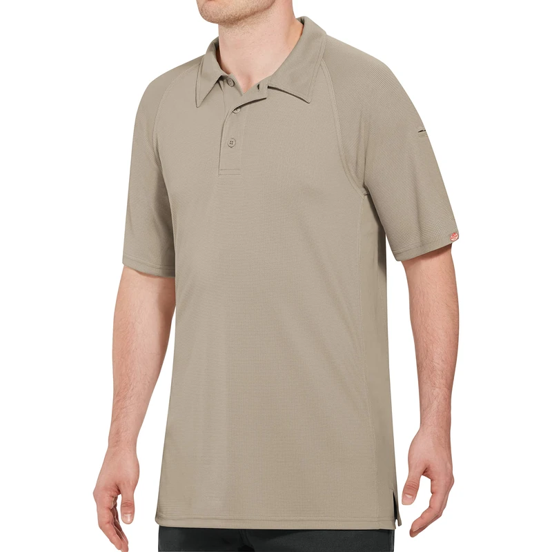 Red Kap Men's Standard Active Performance Polo Shirt, Tan, X-Large