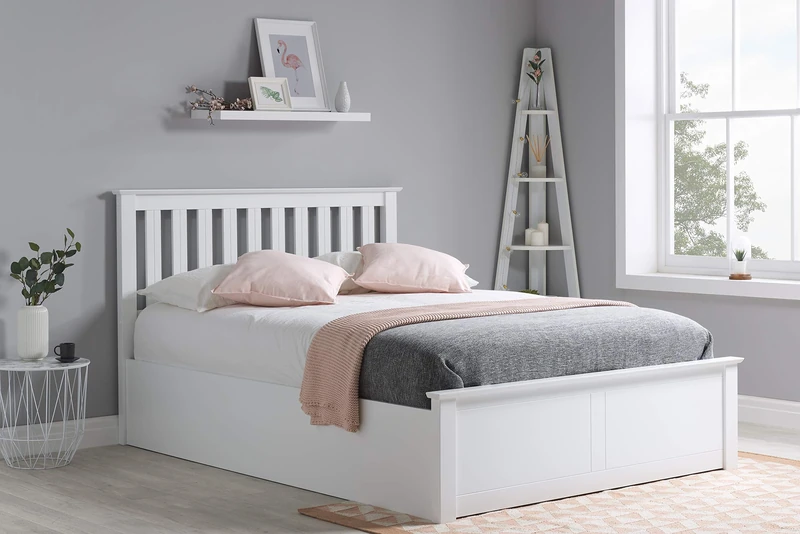 Birlea Phoenix Ottman Bed - Pine, White, King Size