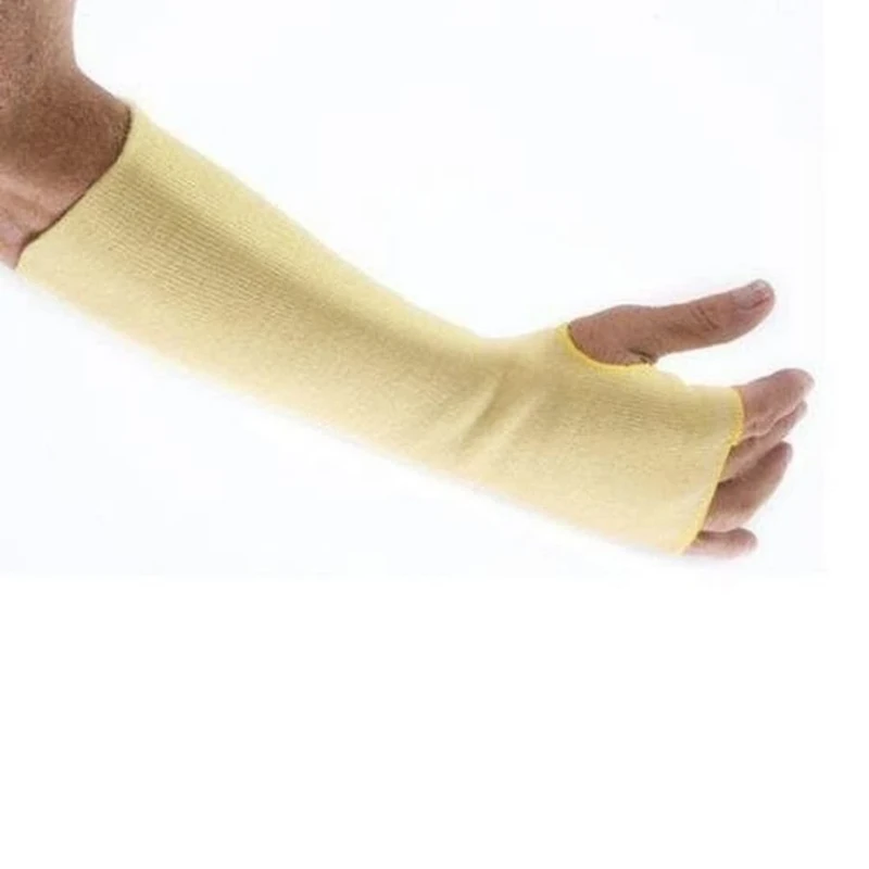 Ansell HyFlex 70-114 Cut Protection Sleeve, Mechanical Protection, High Resistance and Comfort, Industrial PPE Workwear, Men Women, Yellow (12 Pieces) - Image 1