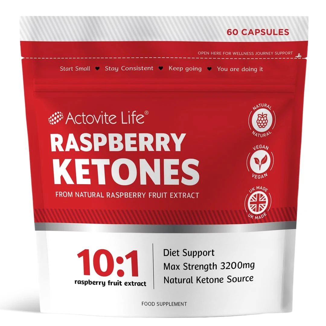 Raspberry Ketones 3200mg Daily | 60 Capsules | Raspberry Ketones Weight Loss Max Strength | Slimming Diet Pills | Pure Natural Fat Burners 10:1 Fruit Extract Plus | for Men & Woman