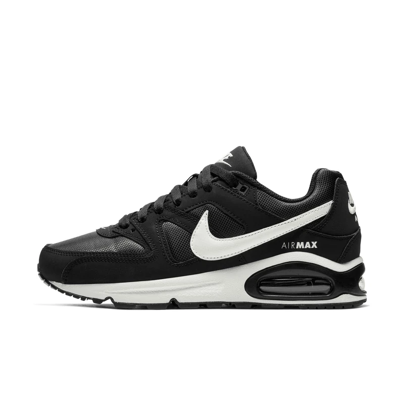 NIKE Women's Air Max Command Low-Top Sneakers, Schwarz Black White 021, 3.5 UK