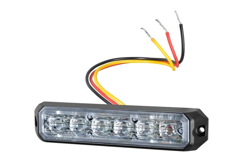 HELLA 2XD 012 160-901 LED-Strobe-type Beacon - BST - 12/24V - Blue - Screw Connection/mounting - Cable: 150mm - Plug: open cable ends - Kit