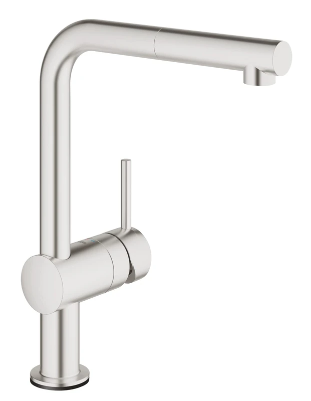 GROHE 31360DC1 | Minta Touch Kitchen Tap L-Spout | Pull-Out Spray | Supersteel