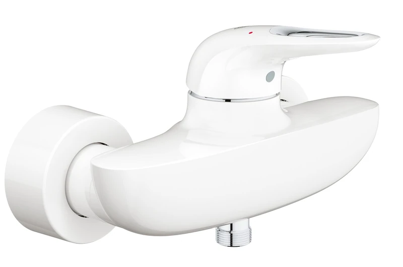 GROHE 33590LS3 Eurostyle Wall-Mounted Shower Mixer Tap - Moon White