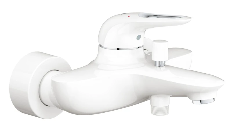 GROHE 33591LS3 Eurostyle Wall-Mounted Bath and Shower Mixer Tap - Moon White