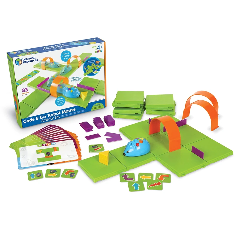 Learning Resources Code & Go™ Robot Mouse Activity Set, 83 pieces, Ages 4+