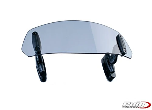 Puig - 6375W:Multi-regulable air deflector dome visor with clip, 315 x 100mm.