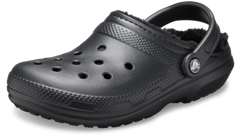Crocs Unisex Classic Lined Clogs - Black - M6/W8 UK Size