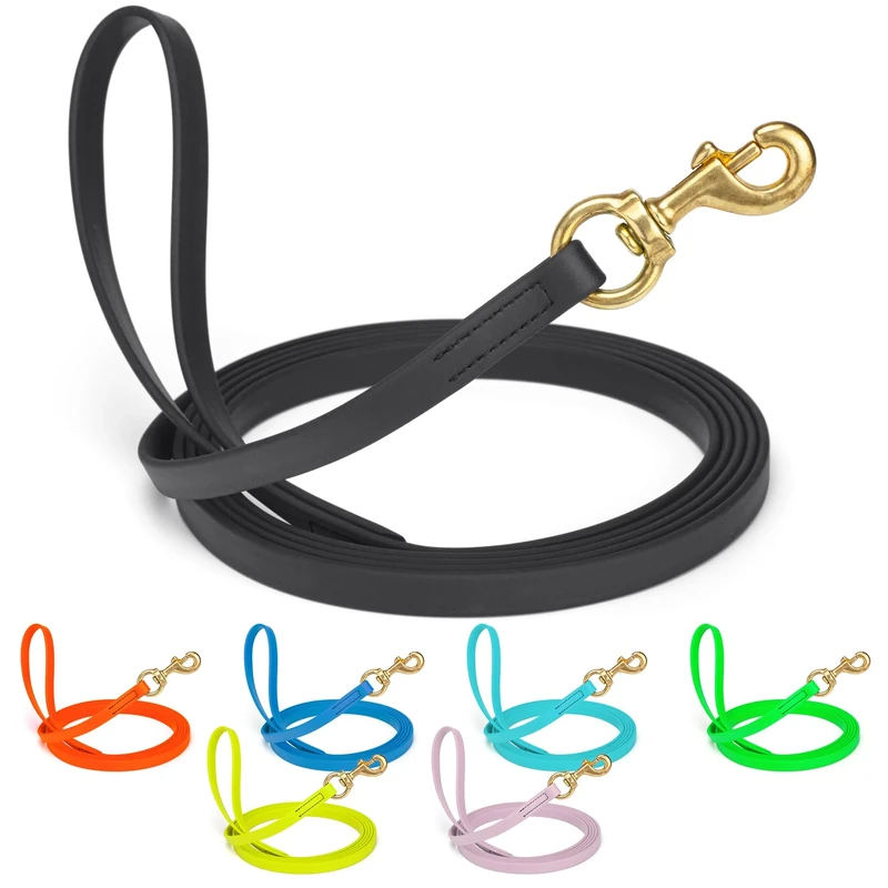 Viper Biothane Working Tracking Lead Leash Long Line for Dogs 2 Colors and 6 Sizes,Black,5/8" x 33ft