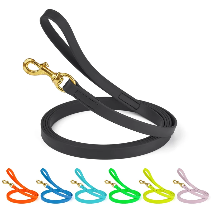 Viper Biothane Working Tracking Lead Leash Long Line for Dogs 2 Colors and 6 Sizes,Black, 3/4" x 33ft