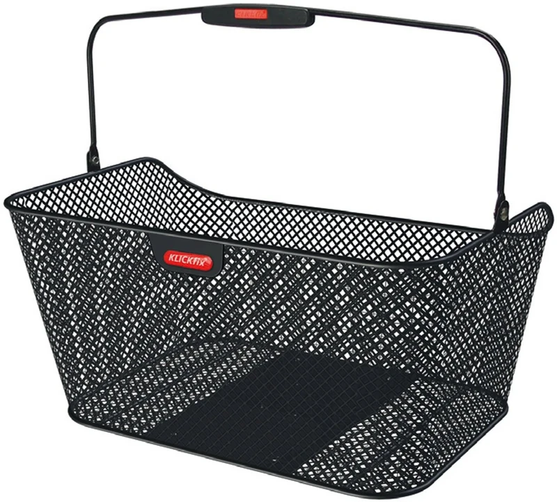 KlickFix Bicycle Bag City Basket Racktime Black 40 x 33 x 25 cm