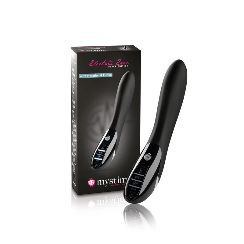 Mystim Electric Eric Smooth Silicone E-Stim G-Spot Vibrator - Black Edition