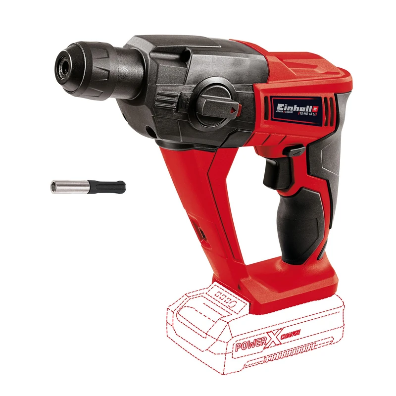 Einhell TE-HD 18 Li Power X-Change 18V Cordless Rotary Hammer Drill | SDS Plus Drilling, Impact Drilling, Screwing and Chiselling Functions | Solo - Battery and Charger Not Included