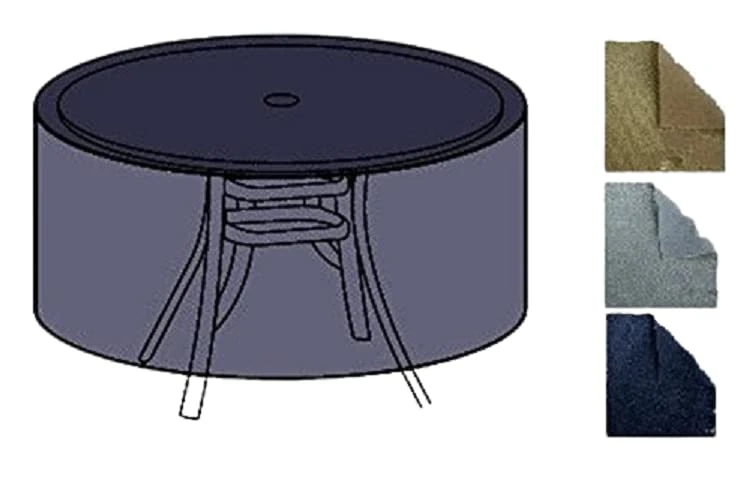 HomeStore Global Outdoor Cover for Medium Mosaic Set/Bistro Patio set OR round table in Charcoal