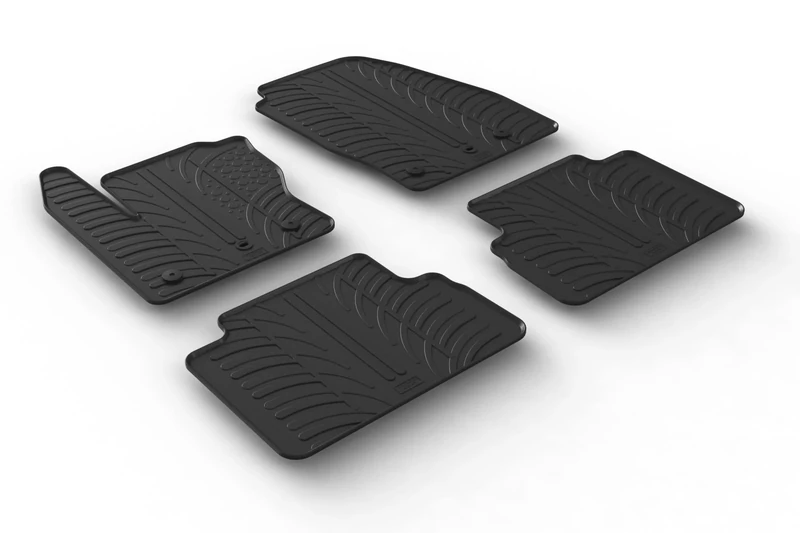 Gledring Rubber car mats set LHD compatible with Ford C-Max 2015- (T profile 4-pieces + mounting clips)