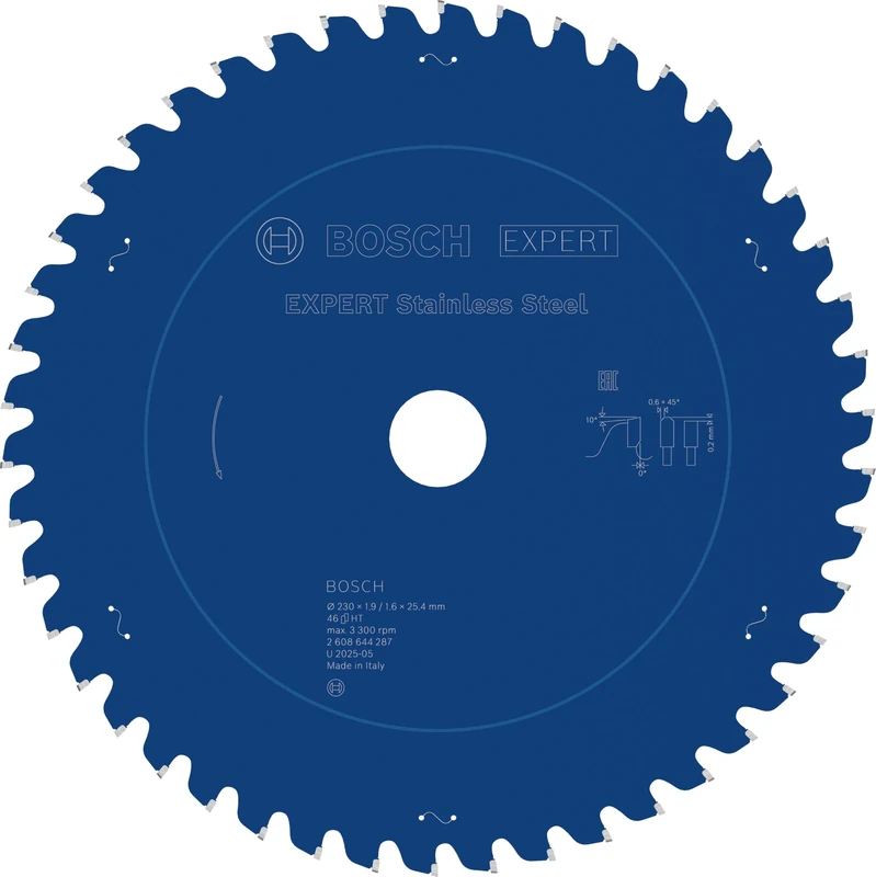 Bosch 1x EXPERT Stainless Steel Corded Circular Saw Blade for Handheld Dry Cutter (for Stainless steel, Ø mm, Professional Accessory Hand-Held Corded Dry Cutter)