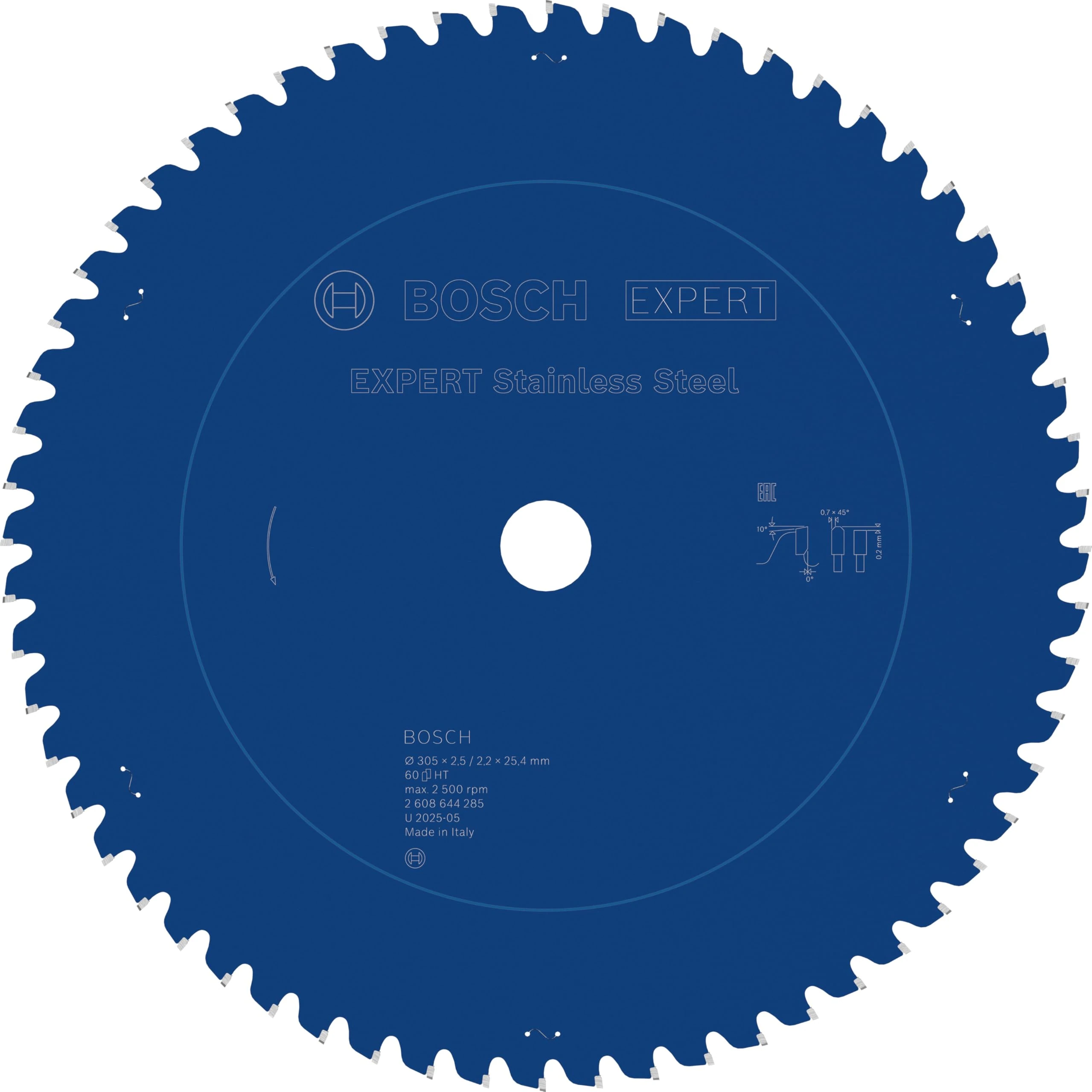 Bosch 1x EXPERT Stainless Steel Corded Circular Saw Blade for Mitre Dry Cutter (for Stainless steel, Ø mm, Professional Accessory Mitre Corded Dry Cutter)