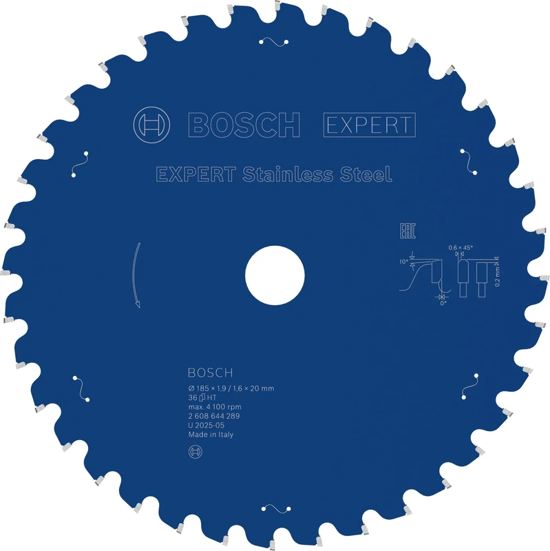 Bosch 1x EXPERT Stainless Steel Corded Circular Saw Blade for Handheld Dry Cutter (for Stainless steel, Ø mm, Professional Accessory Hand-Held Corded Dry Cutter)