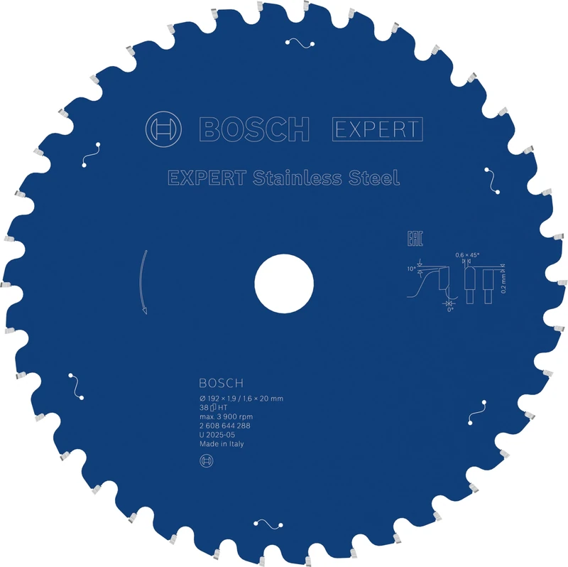 Bosch 1x EXPERT Stainless Steel Corded Circular Saw Blade for Handheld Dry Cutter (for Stainless steel, Ø mm, Professional Accessory Hand-Held Corded Dry Cutter)