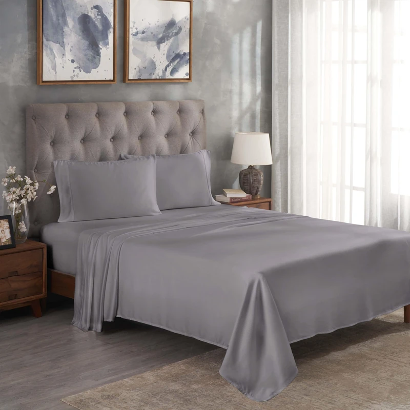 Home City, Bed Linen Set, Grey - Eastern King