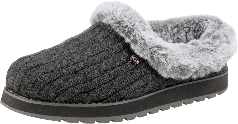 Skechers Women's Keepsakes - Ice Angel Low Top Slippers, Charcoal, 2 UK
