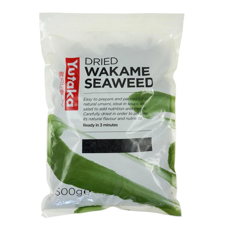 Yutaka Dried Wakame Seaweed 500g (Pack of 5) | Natural Sea Vegetable | Rich in Umami & Iodine | Quick Rehydration for Soups, Salads, Ramen & Sushi