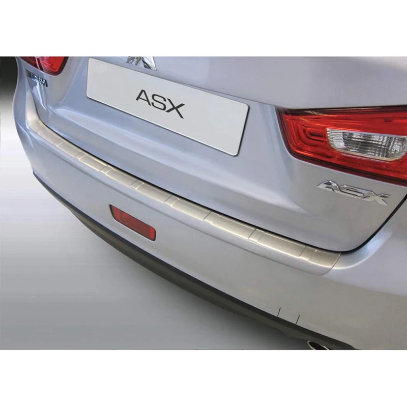 RGM ABS Rear Bumper Protector Compatible with Mitsubishi ASX 11/2012-9/2016 Brushed Aluminium Look