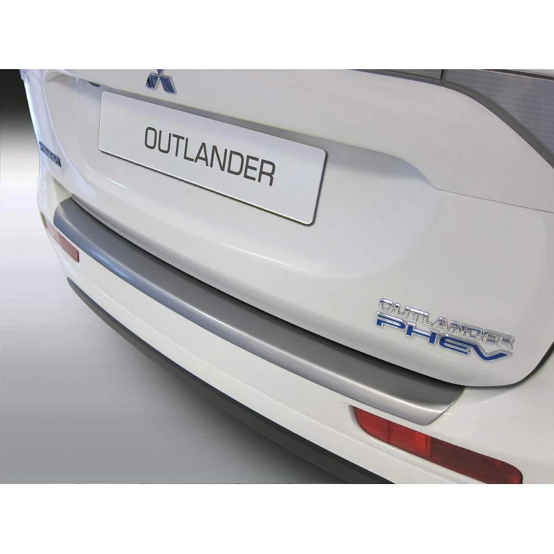 RGM ABS Rear Bumper Protector Compatible with Mitsubishi Outlander 9/2012-9/2015 Brushed Aluminium Look