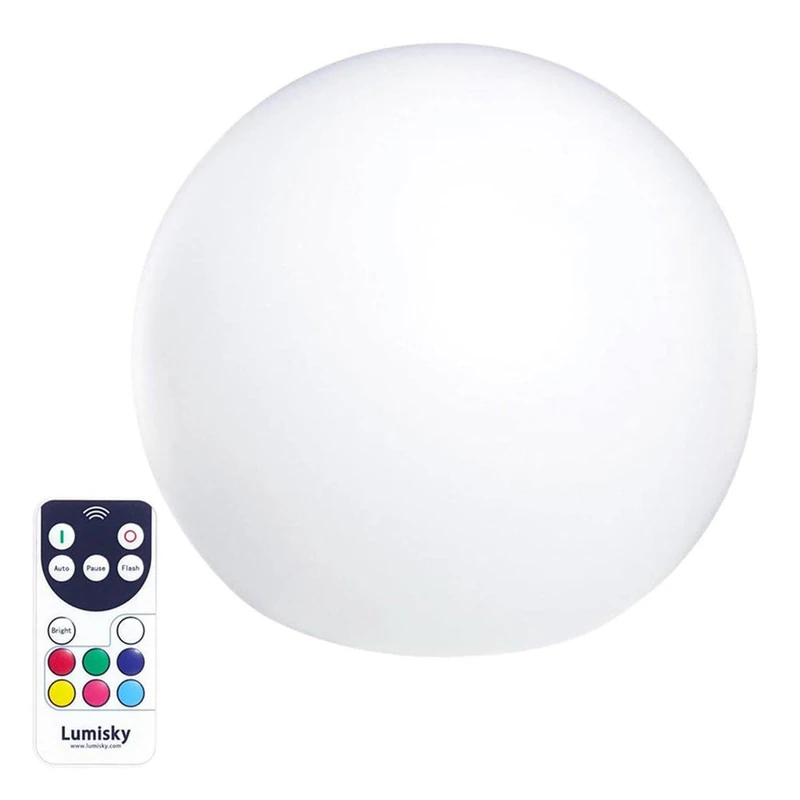Lumisky Bobby C30 Sphère Lumineuse LED Batterie, Plastique, 5 W, Multi-Colore Autonome, Ø 30 cm - Image 1