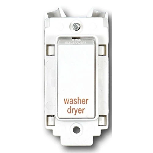 Crabtree 4460/WDR Grid Switch DP 20 Amp Marked Washer Dryer