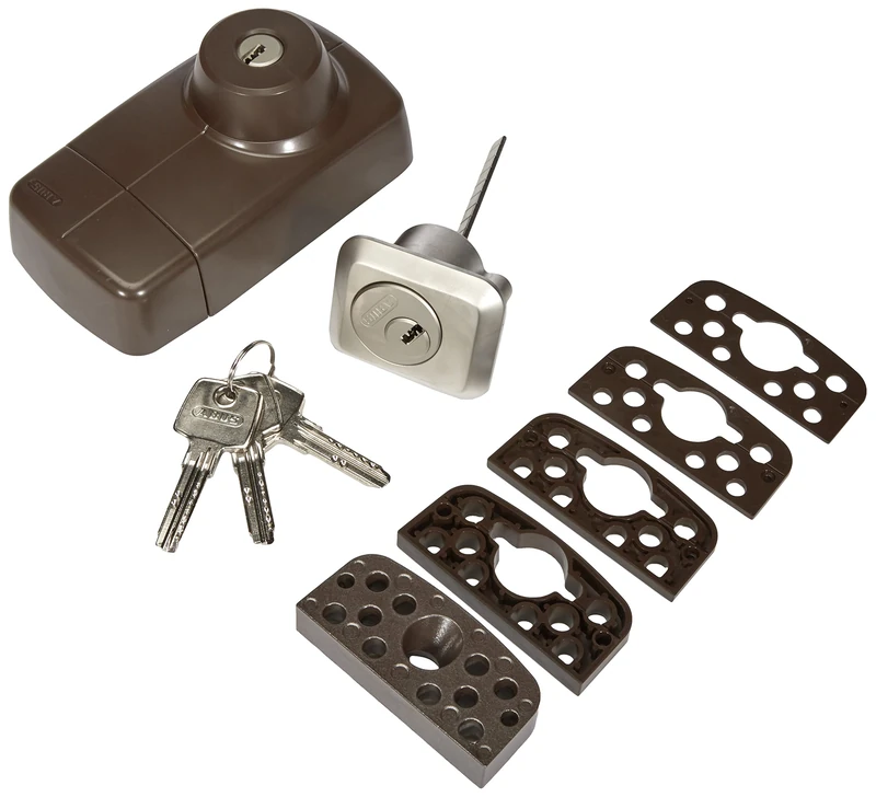 ABUS 552687-7025_S_B Door Bolt with Cylinder Security Points Inside Silver Blister