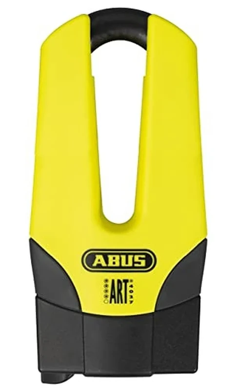 ABUS brake disc lock Granit Quick 37/60 Maxi + Mini - motorbike lock with security level 15 - 13 mm thick shackle - 70 mm shackle height, yellow