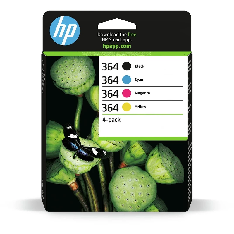 HP 364 CMYK Ink Cartridge 4-Pack - Standard Capacity