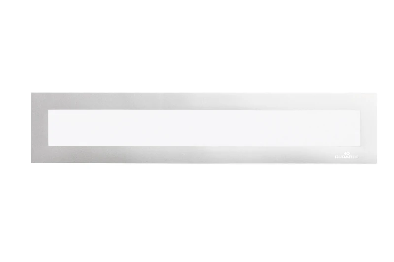 Durable 498723 Duraframe Magnetic Top, Magnetic Title Frame, A3 - Silver, Pack of 5 , 323 x 66 mm - Image 1