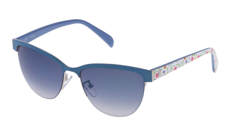 Tous Women's Sto314 Sunglasses, Blue (Shiny Palladium), One Size - Image 1