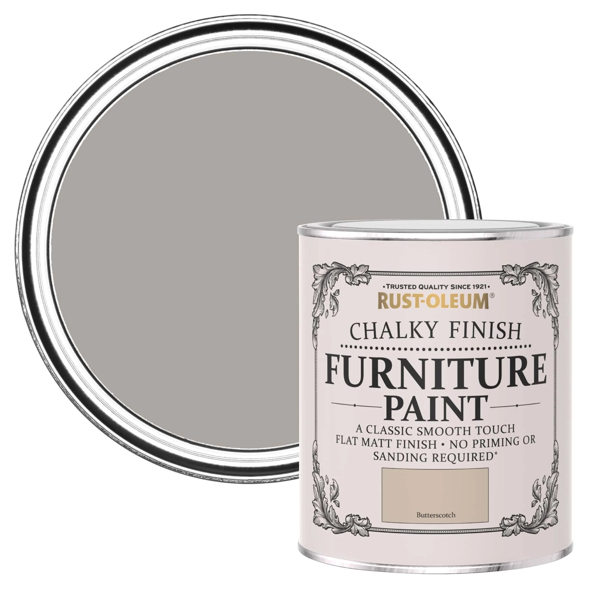 Rust-Oleum 750ml Rustoleum Chalky Finish Furniture Paint Flat Matt Butterscotch, 0070023G1