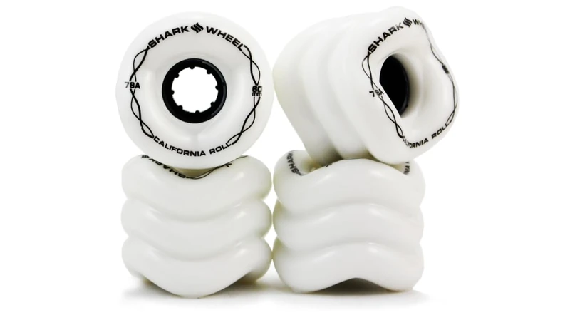 Shark Wheel 60mm, 78a Skateboard Wheels (White)